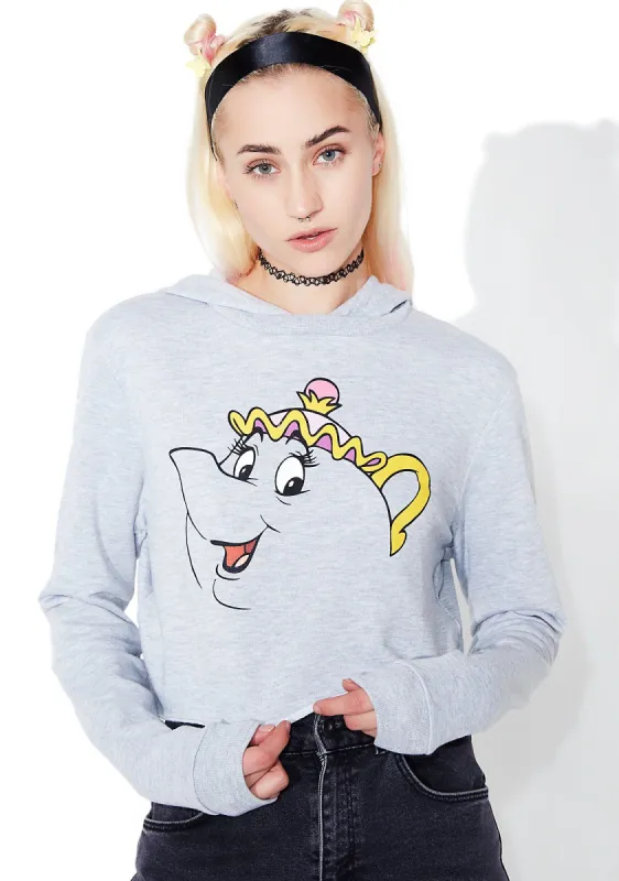 Mrs. Potts Cropped Hoodie sold by Dolls Kill