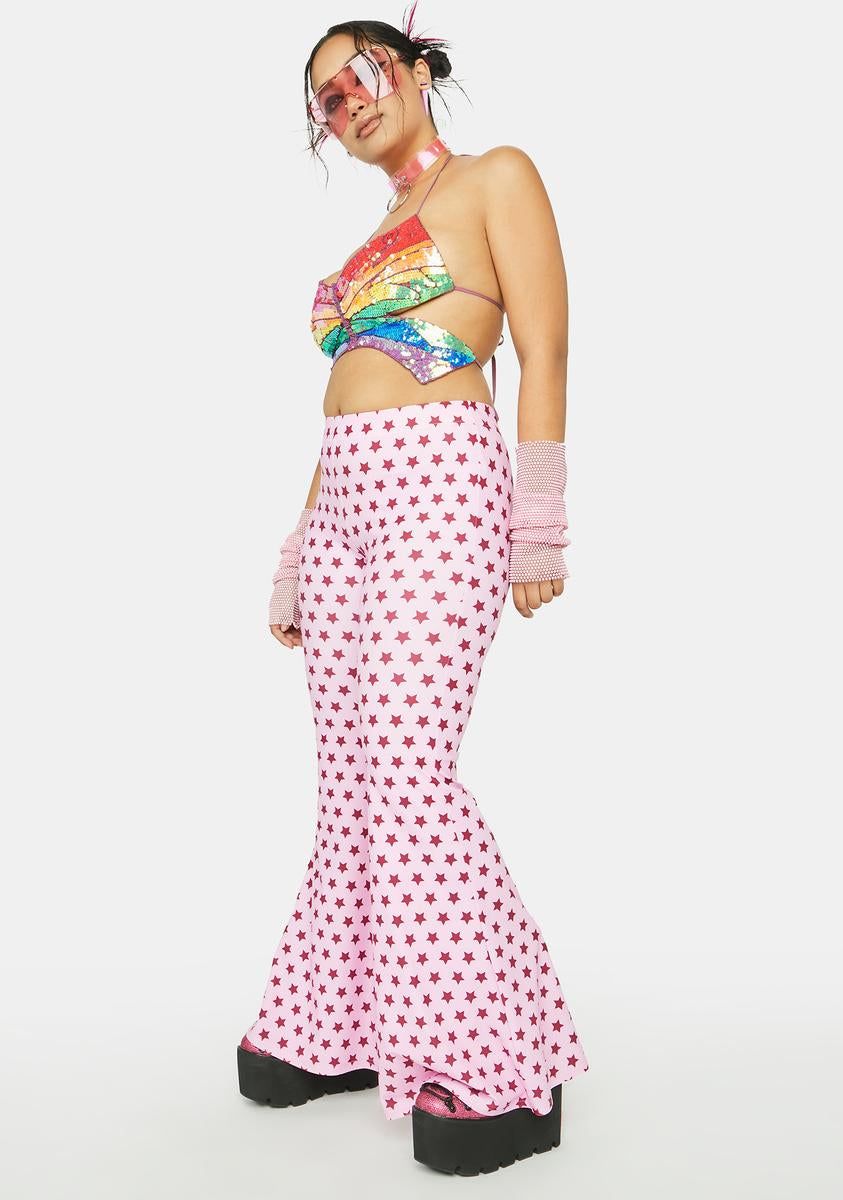 Plus Starry Eyed Flare Pants sold by Dolls Kill product image thumbnail 3