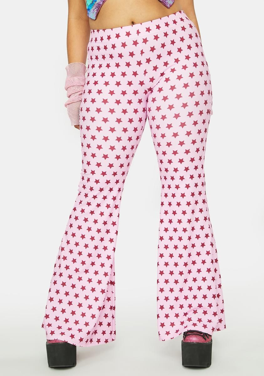 Plus Starry Eyed Flare Pants sold by Dolls Kill