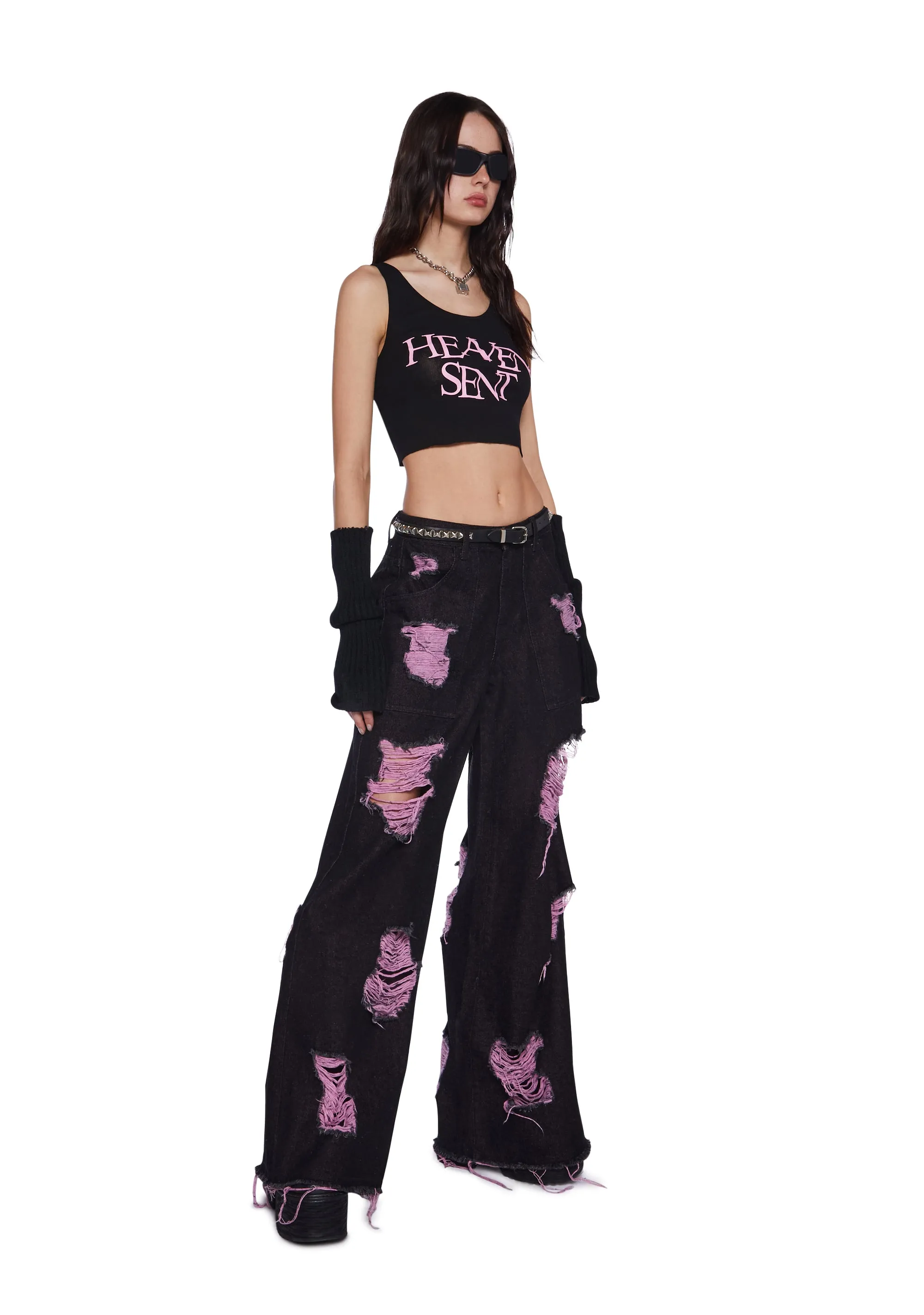 City Swagger Wide Leg Pants sold by Dolls Kill product image thumbnail 2