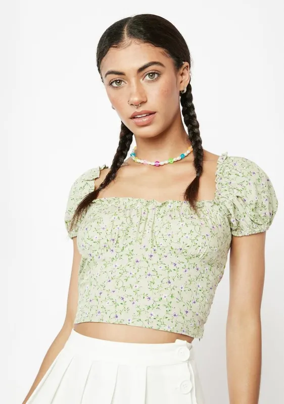 Parma Violet Ribei Crop Top sold by Dolls Kill