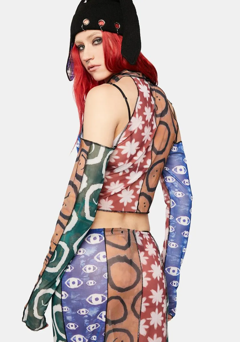 Worship Mesh Crop Top sold by Dolls Kill product image thumbnail 4