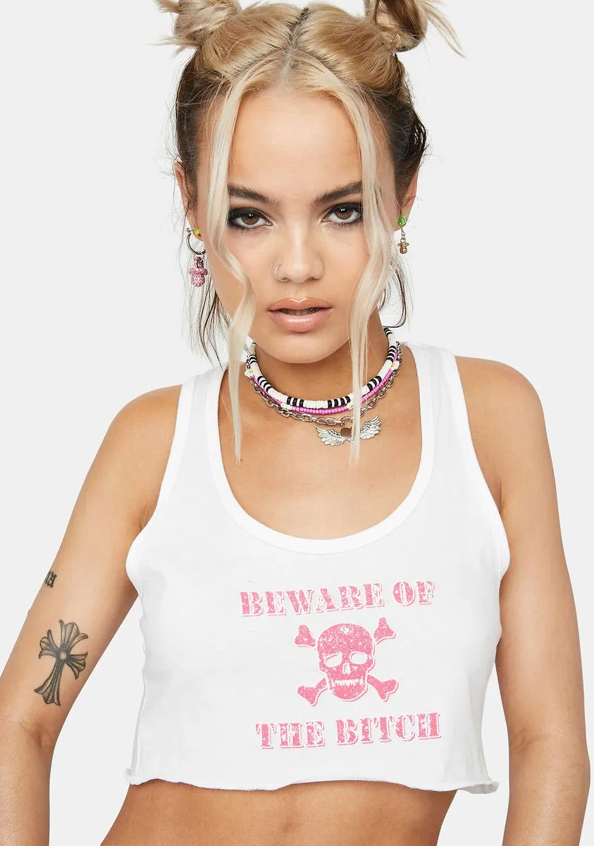 Beware Crop Tank sold by Dolls Kill