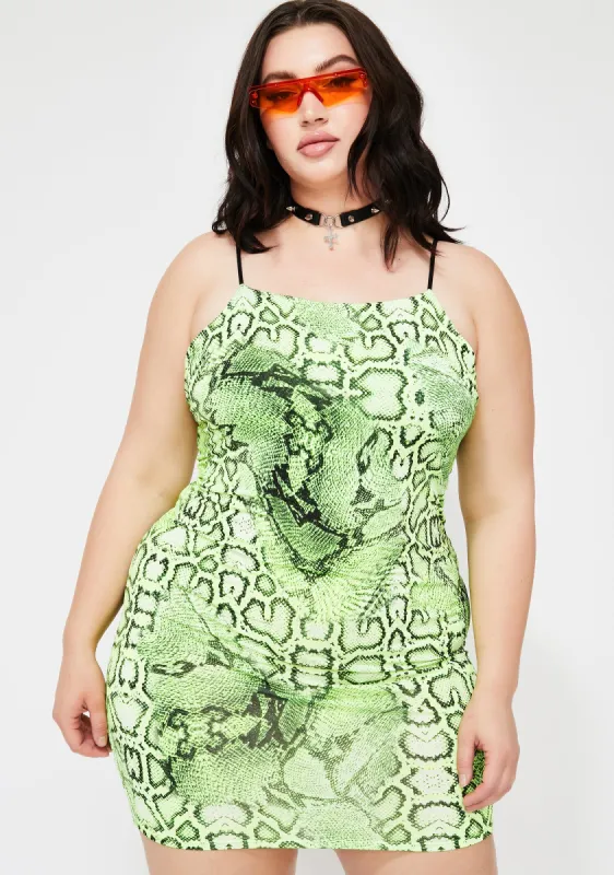 Venomous Vixxen Mini Dress sold by Dolls Kill