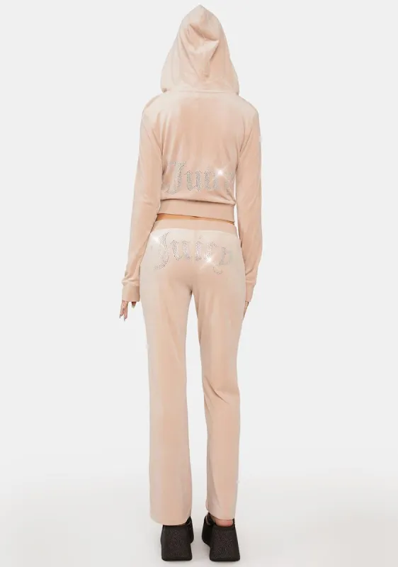 Opal OG Big Bling Velour Track Pants made by Dolls Kill
