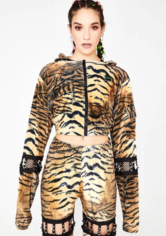 Connected Tiger Hoodie sold by Dolls Kill