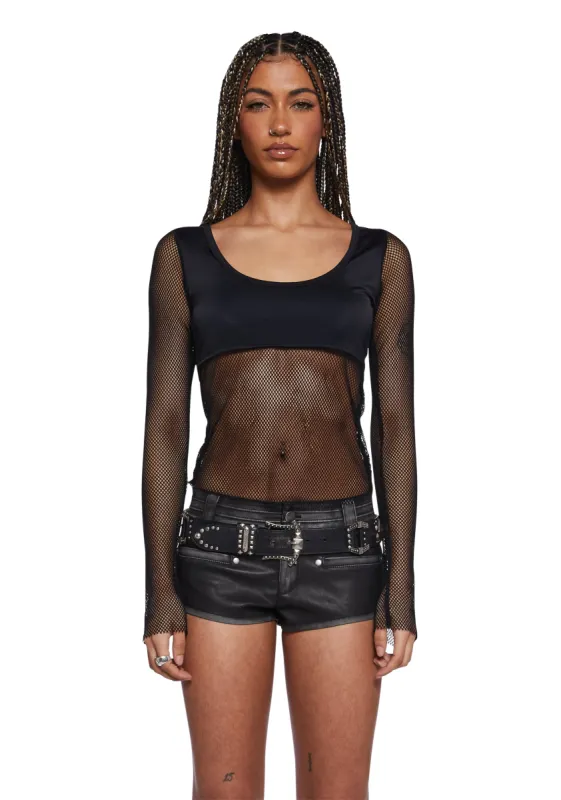Wilcox Fishnet Top sold by Dolls Kill