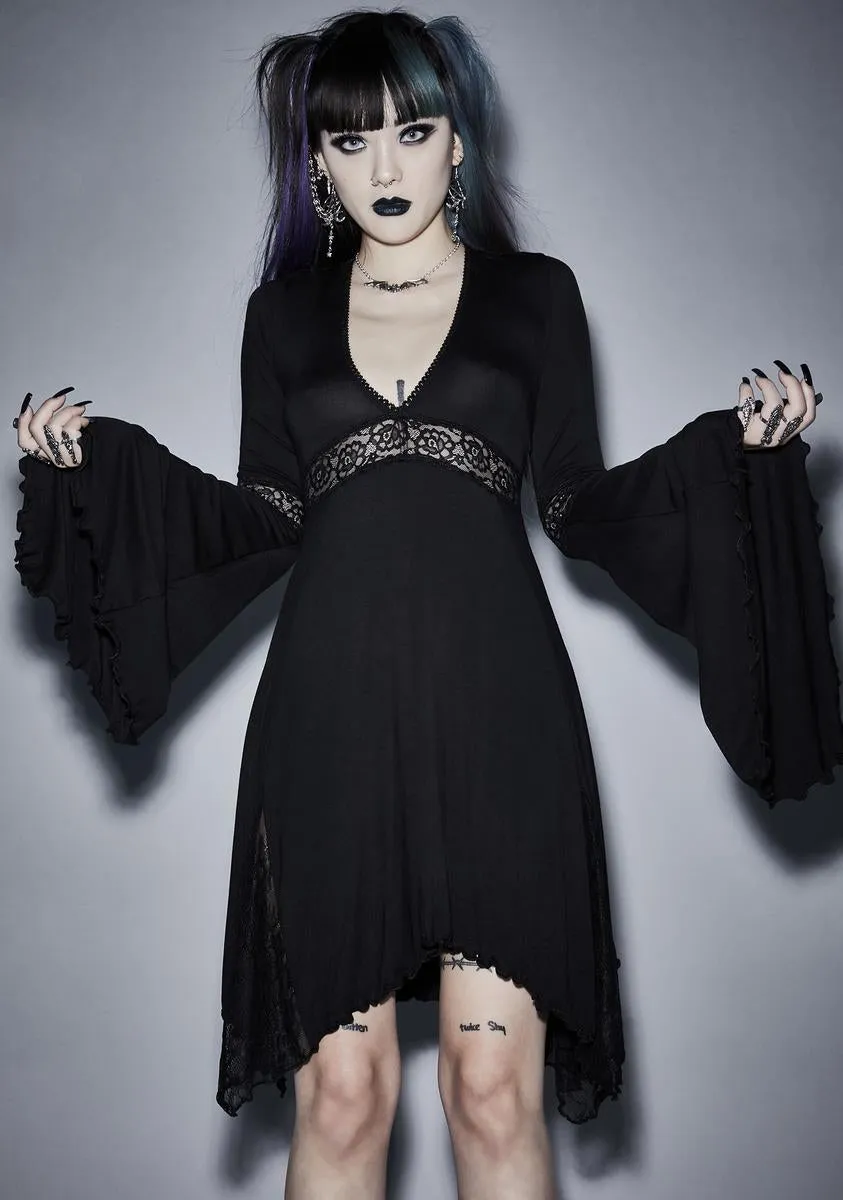 Funeral Parade Bell Sleeve Dress sold by Dolls Kill