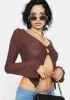 Lying In Wait Long Sleeve Crop Top sold by Dolls Kill
