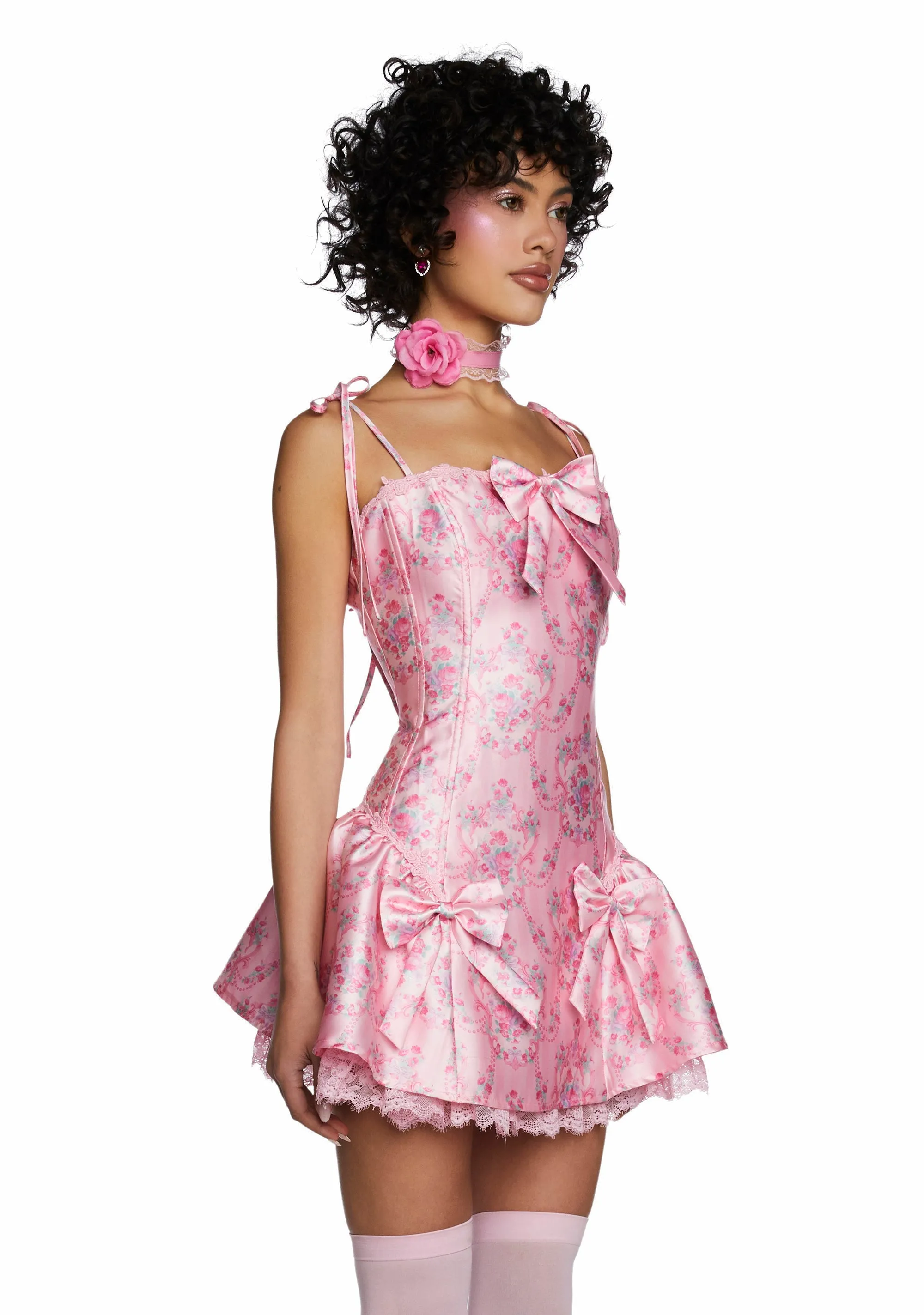 Scandal Sheet Taffeta Dress - Pink sold by Dolls Kill product image thumbnail 4
