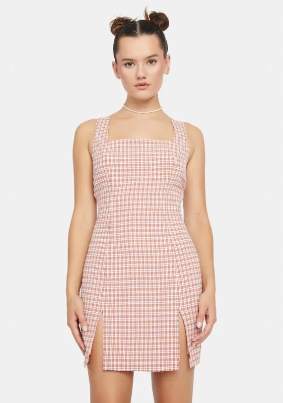 Check Print Pinafore Dress sold by Dolls Kill