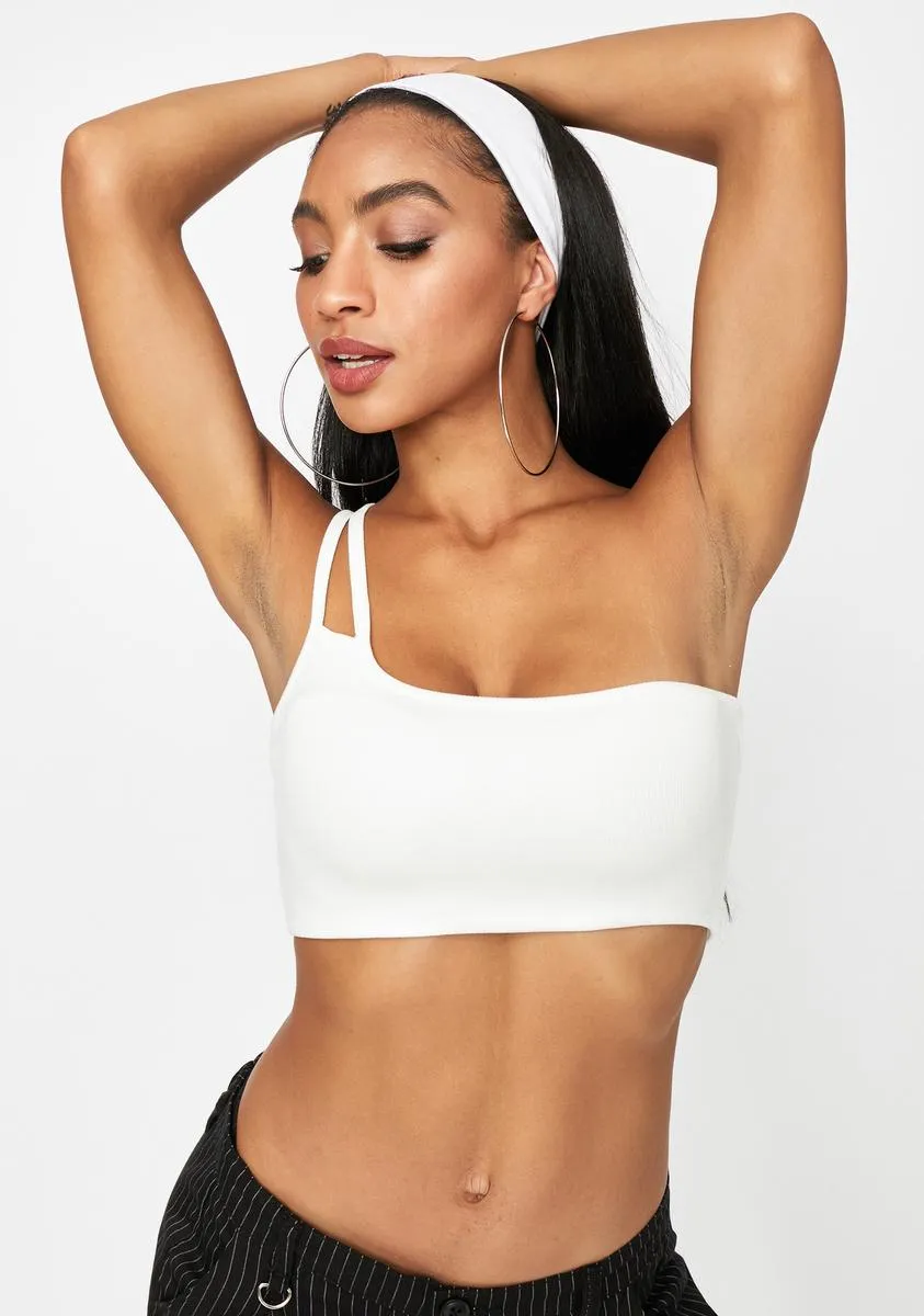 Icy State Of Mind One Shoulder Crop Tank sold by Dolls Kill