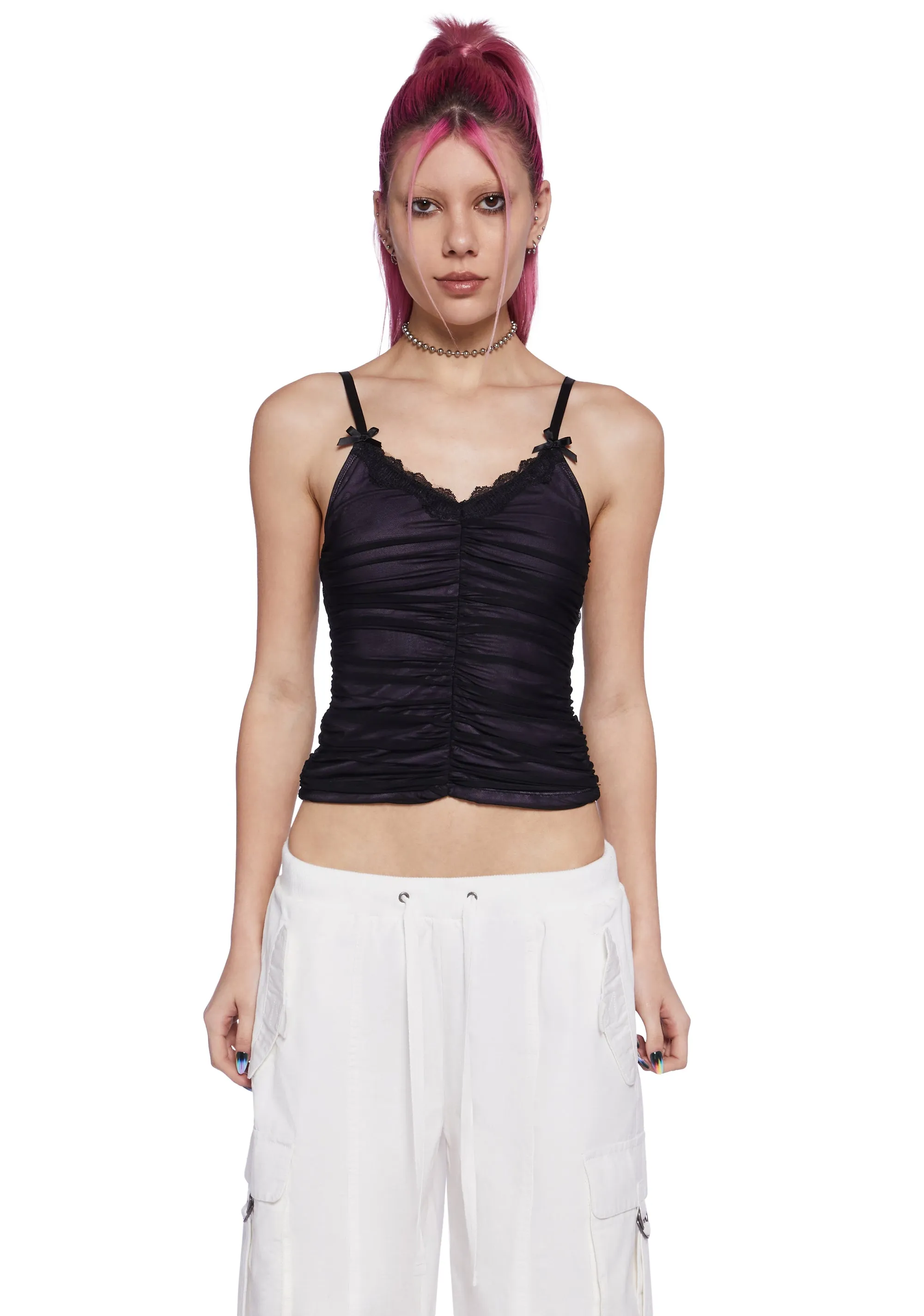 Worth It Ruched Cami Top sold by Dolls Kill