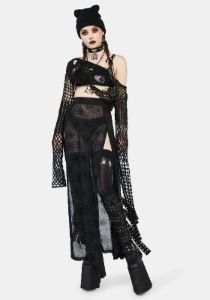 Spider Web Mesh M-Line Skirt sold by Dolls Kill
