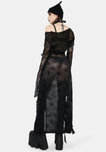Spider Web Mesh M-Line Skirt sold by Dolls Kill