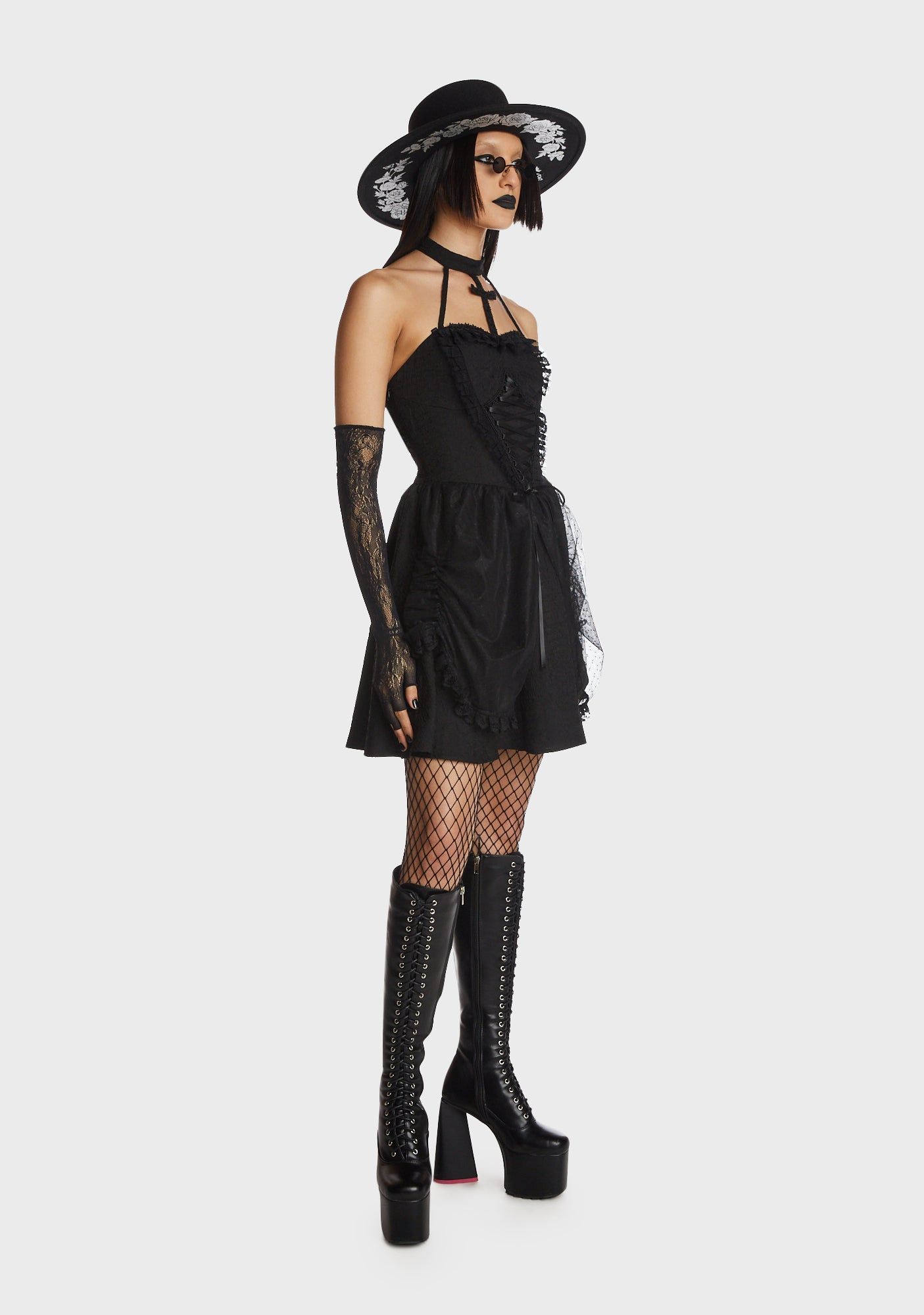 Gothic Big Cross Strap Dress sold by Dolls Kill product image thumbnail 3