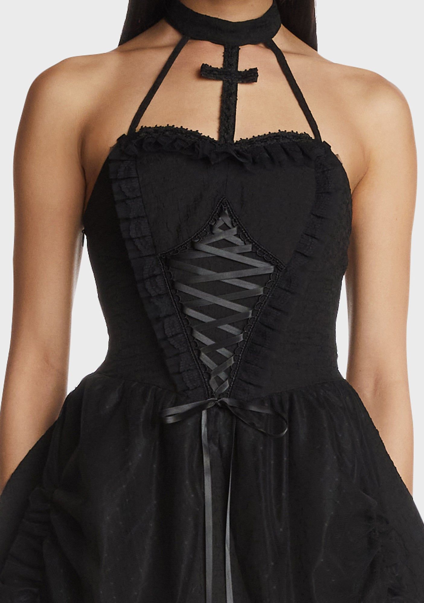 Gothic Big Cross Strap Dress sold by Dolls Kill product image thumbnail 2
