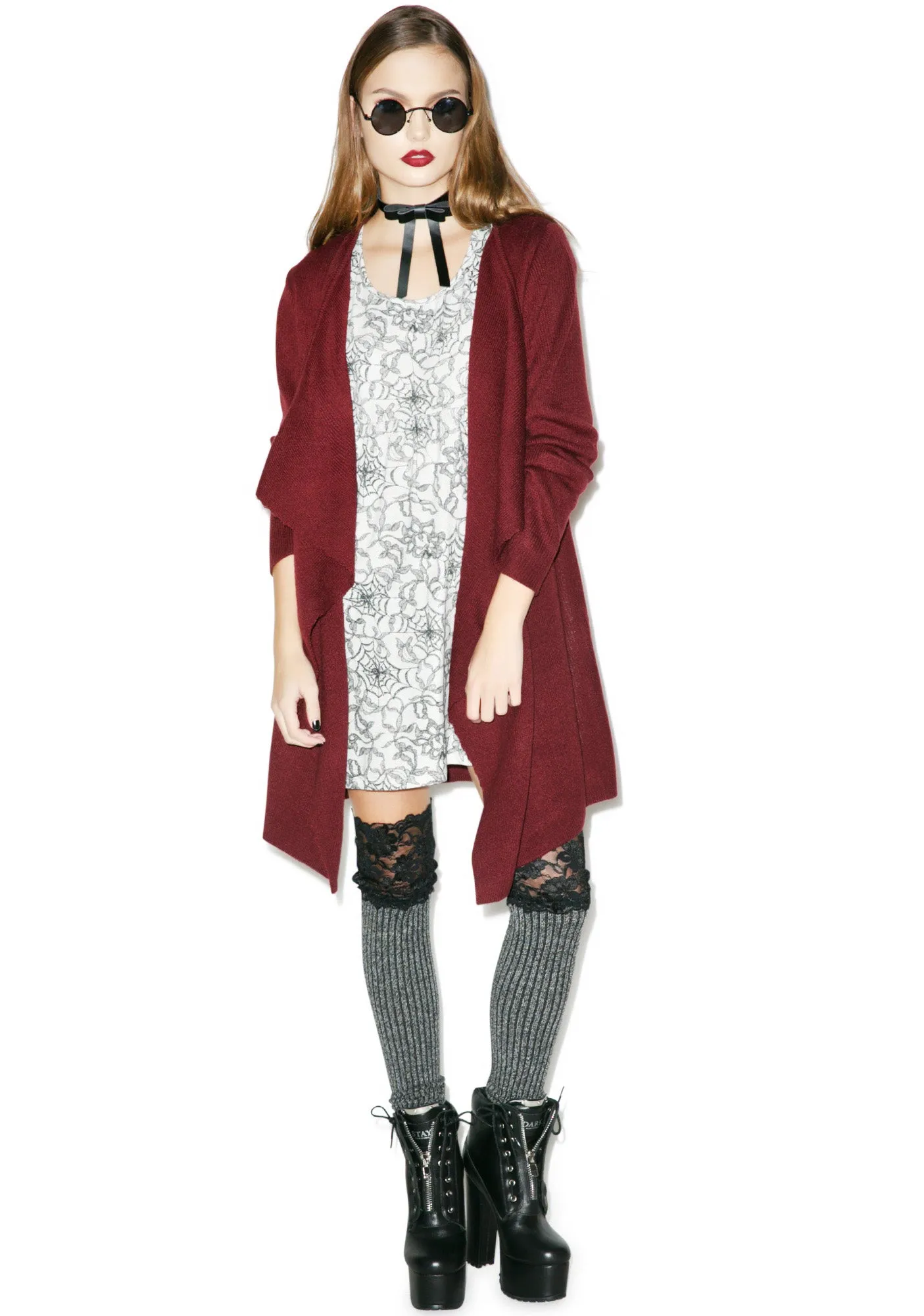 Spineless Drape Sweater sold by Dolls Kill