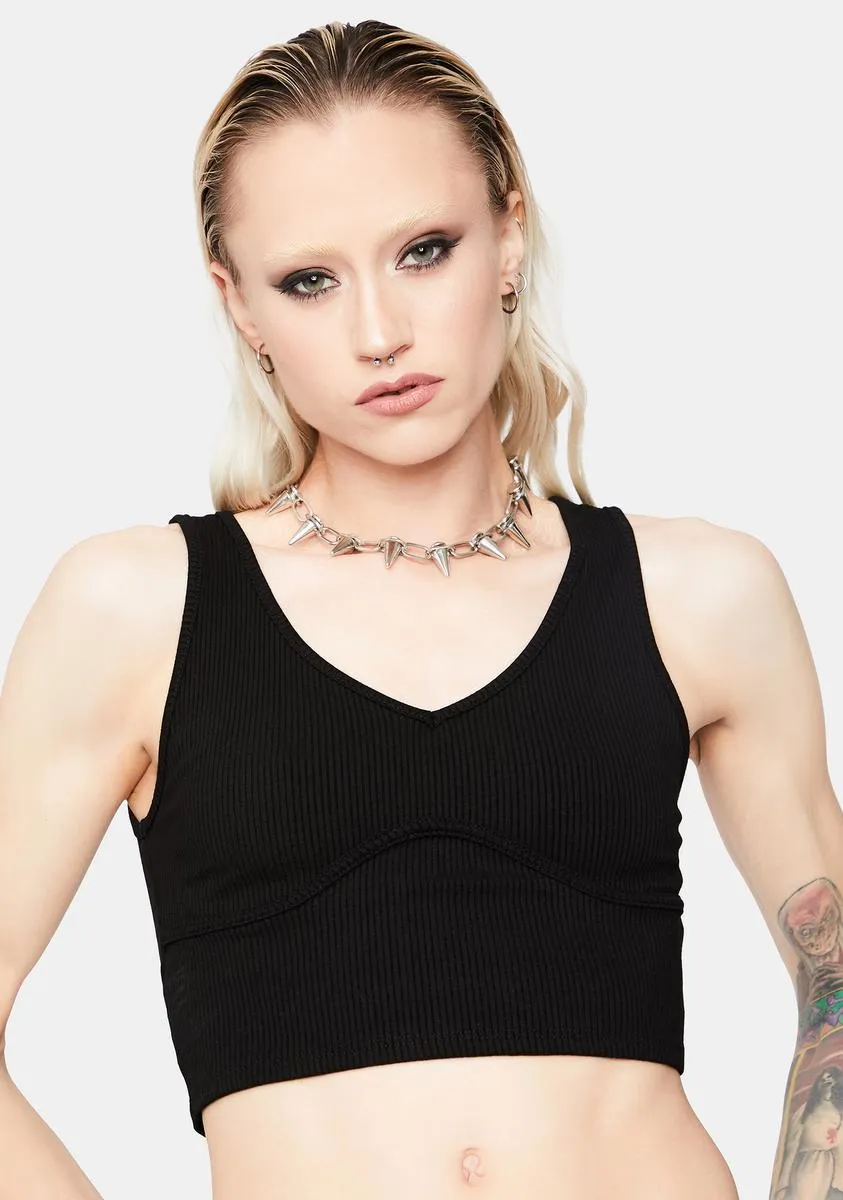 Noir Keep It Poppin' Underwire Crop Top sold by Dolls Kill