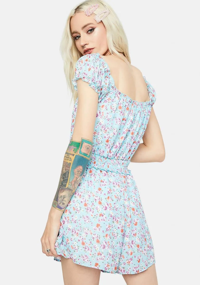 Sound Of Spring Smocked Floral Romper sold by Dolls Kill product image thumbnail 4