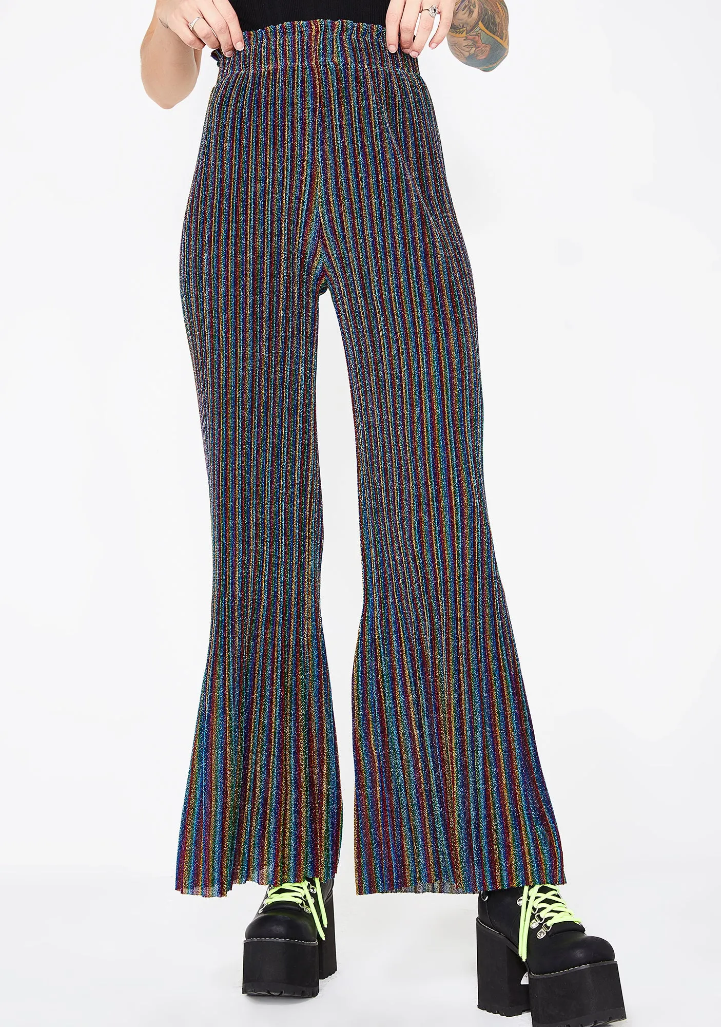 Freaky Flow Wide Leg Pants sold by Dolls Kill