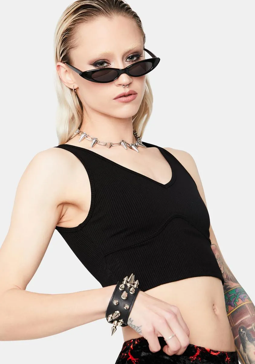 Noir Keep It Poppin' Underwire Crop Top sold by Dolls Kill product image thumbnail 2