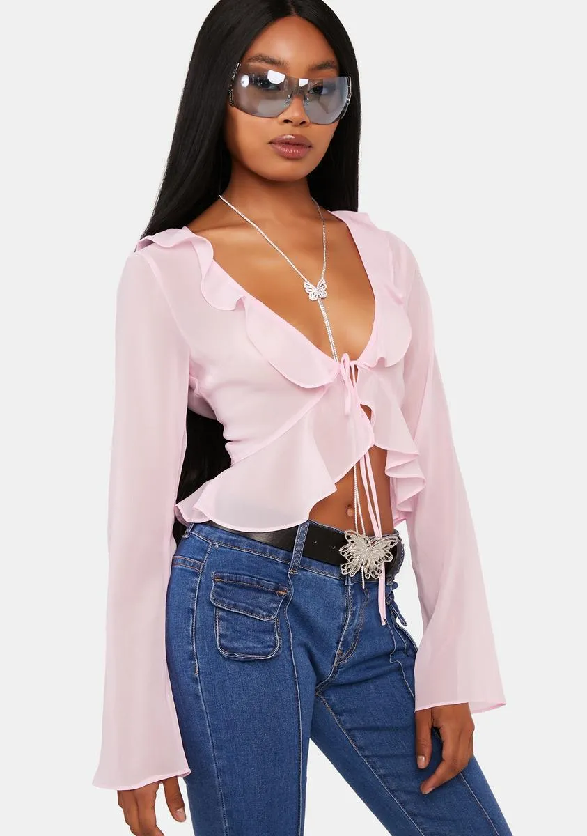 Reese Chiffon Ruffle Top sold by Dolls Kill product image thumbnail 2
