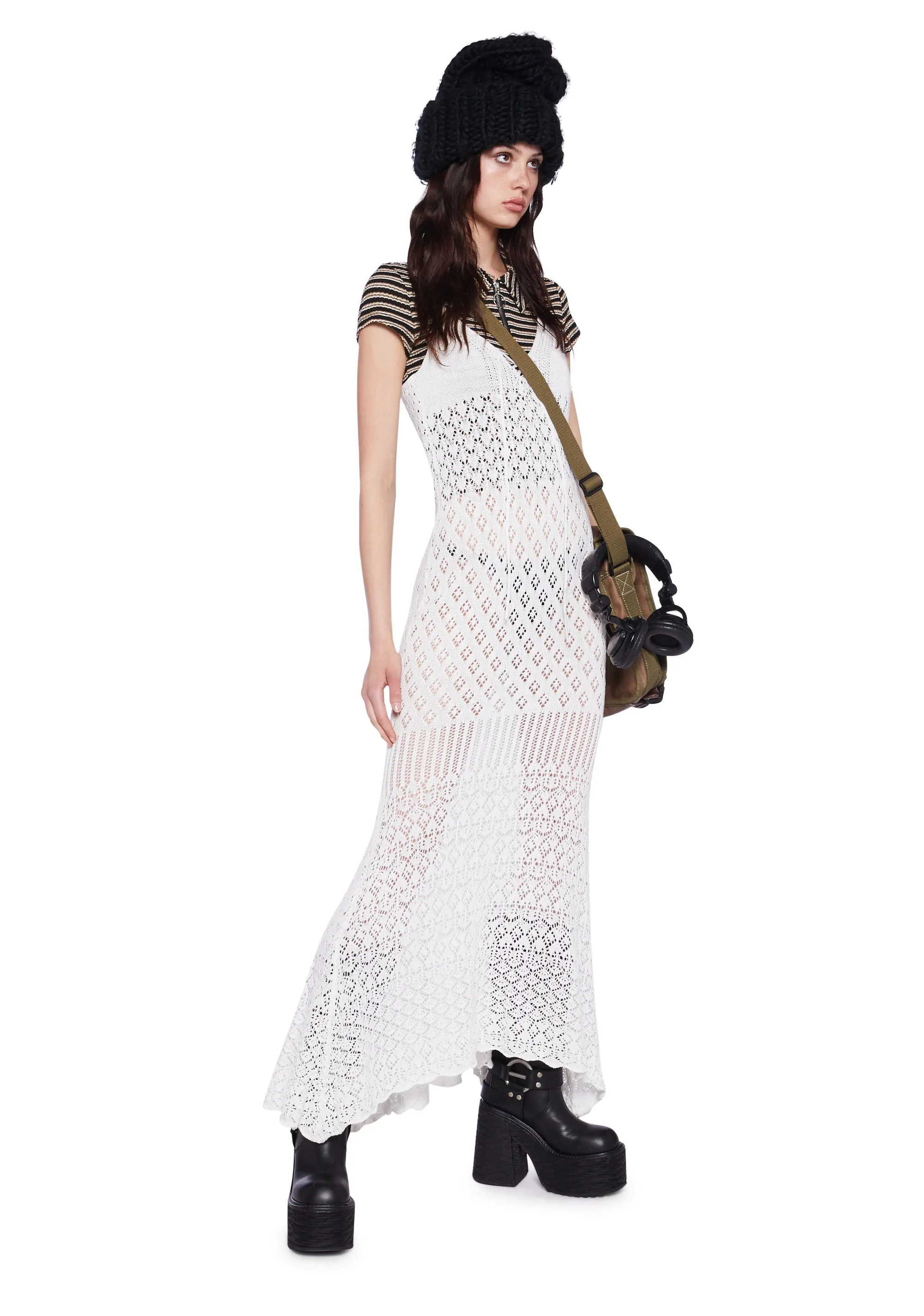 By The Sea Crochet Maxi Dress sold by Dolls Kill product image thumbnail 5