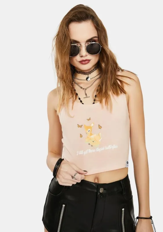 Butterflies Crop Tank sold by Dolls Kill