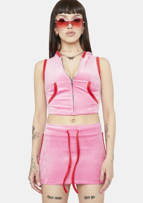 Boardwalk Baddie Skirt Set sold by Dolls Kill