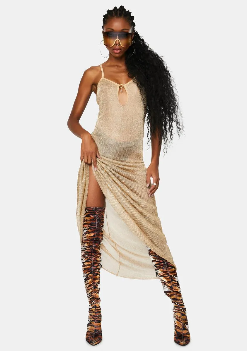 M Extended Gold Chainmail Chemise sold by Dolls Kill product image thumbnail 3