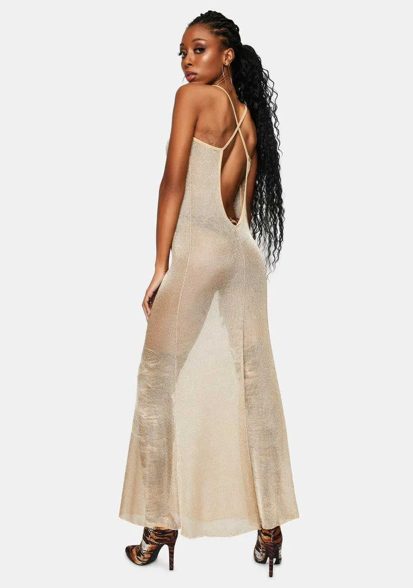 M Extended Gold Chainmail Chemise sold by Dolls Kill product image thumbnail 4