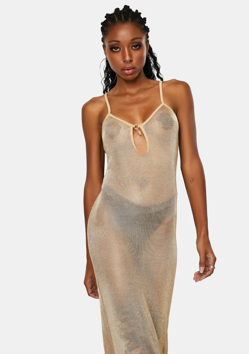 M Extended Gold Chainmail Chemise sold by Dolls Kill product image thumbnail 2