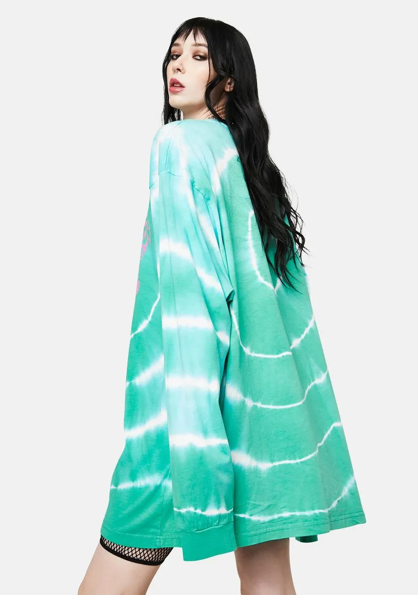 Dragon Print Tie Dye Long Sleeve Tee sold by Dolls Kill product image thumbnail 4