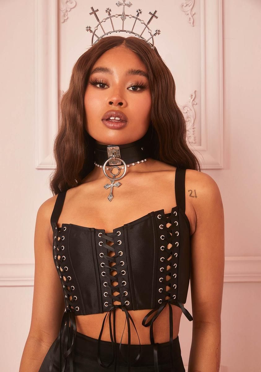 Send My Love Bustier Top sold by Dolls Kill