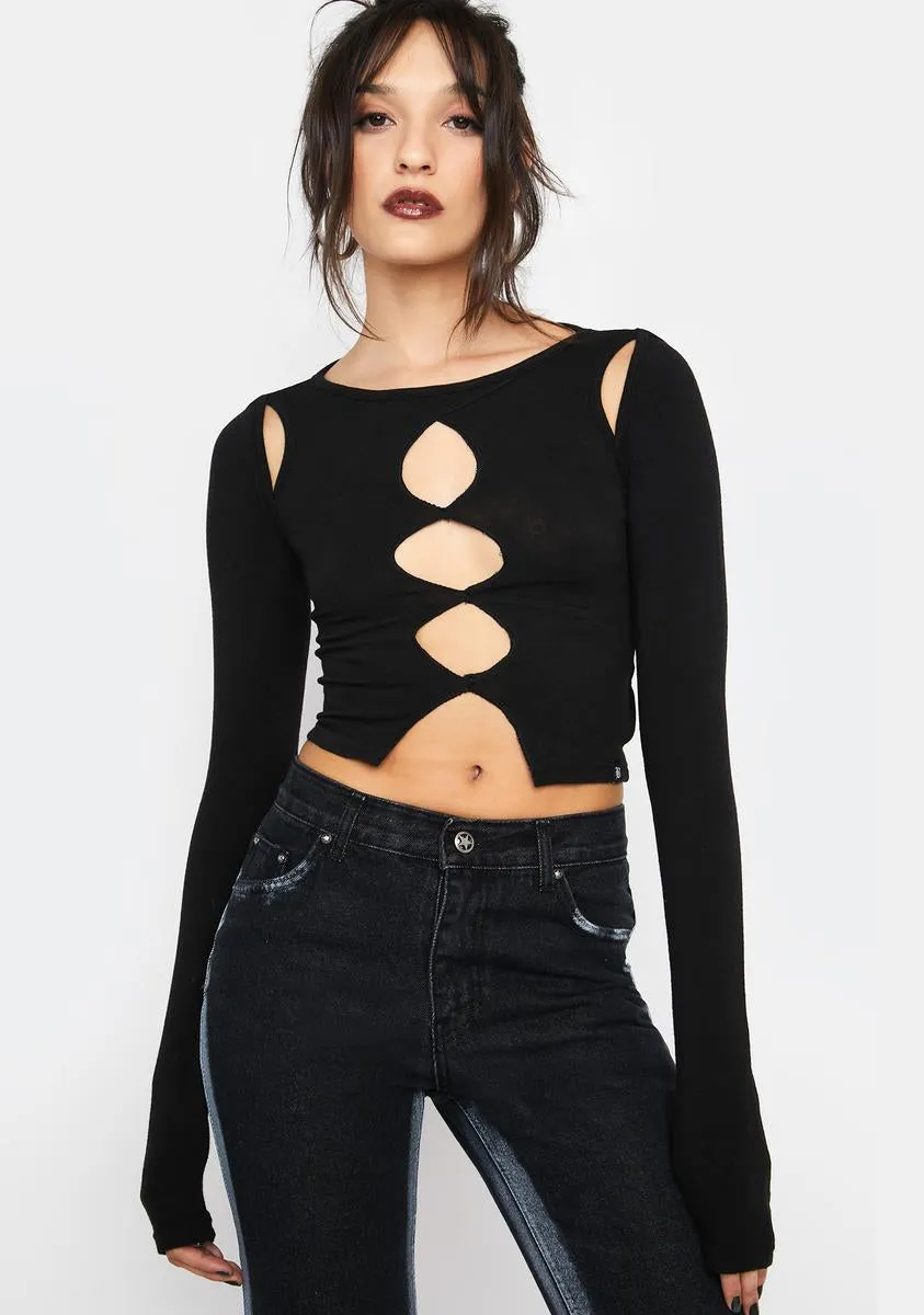 Talia Cut-Out Tee sold by Dolls Kill