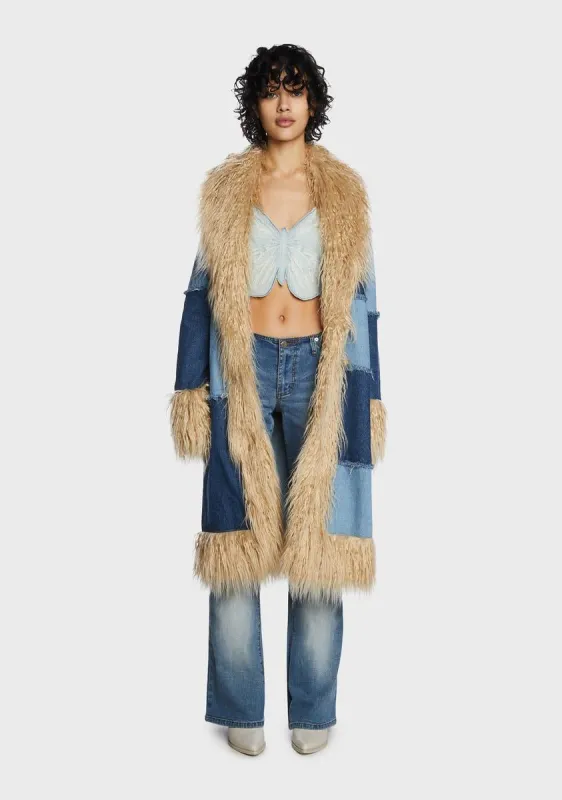 Vagabond Faux Fur Jacket sold by Dolls Kill