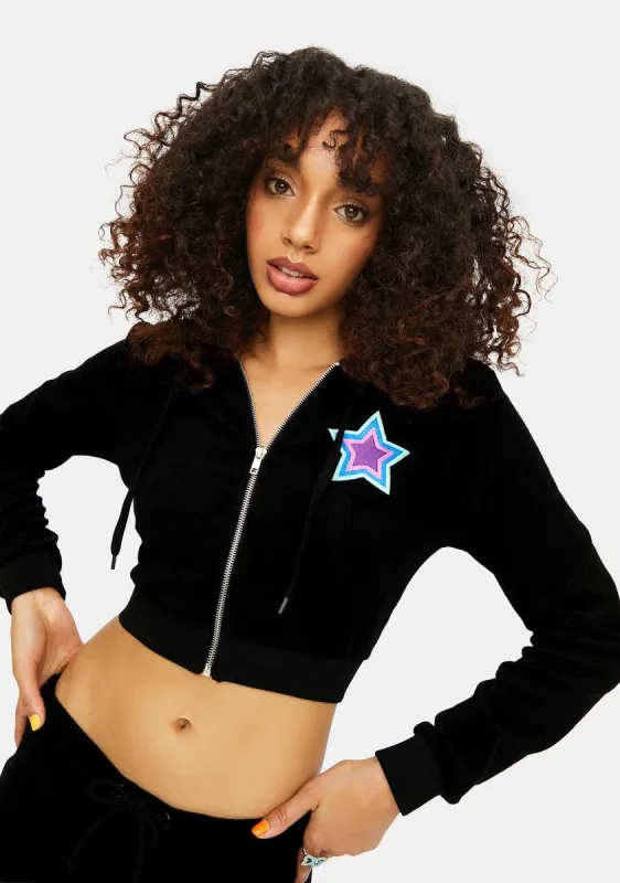 Spacey Waves Star Terry Track Jacket sold by Dolls Kill