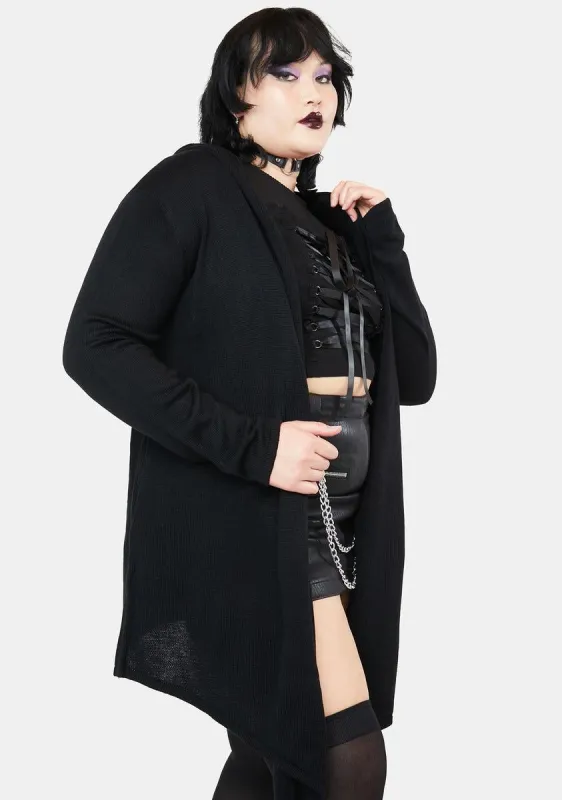 Plus Wicked Twilight Draped Cardigan sold by Dolls Kill