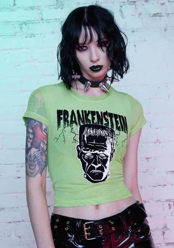 Among The Living Mesh Top sold by Dolls Kill