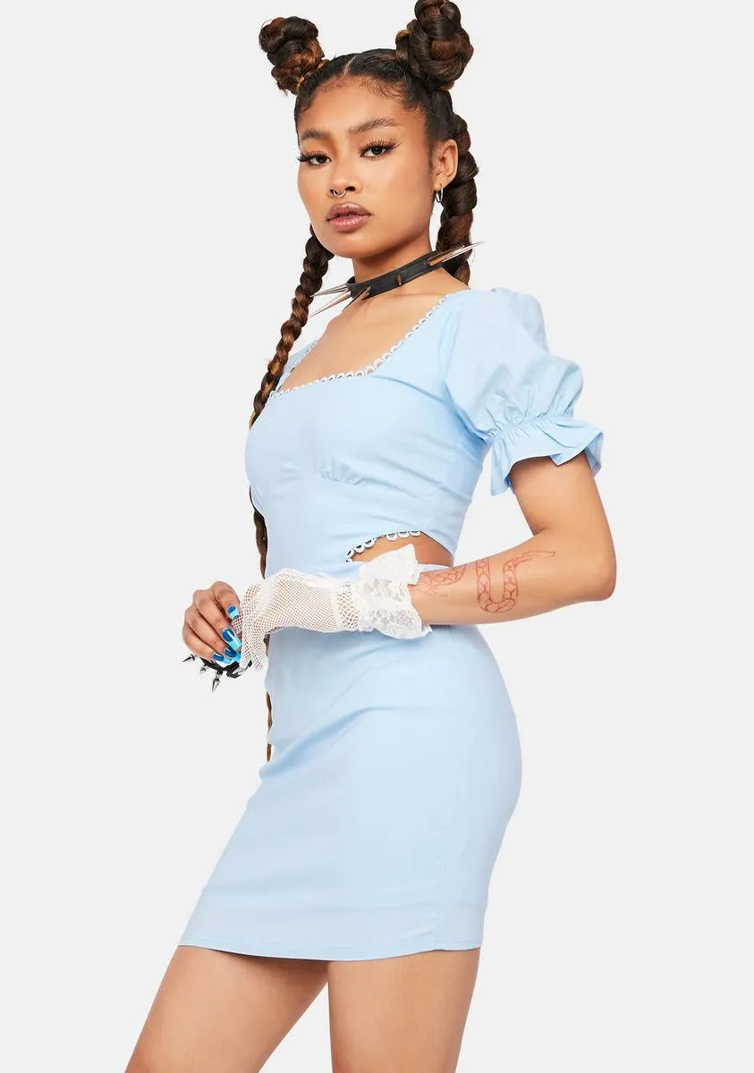 Sky My Whole Heart Cutout Mini Dress sold by Dolls Kill product image thumbnail 2