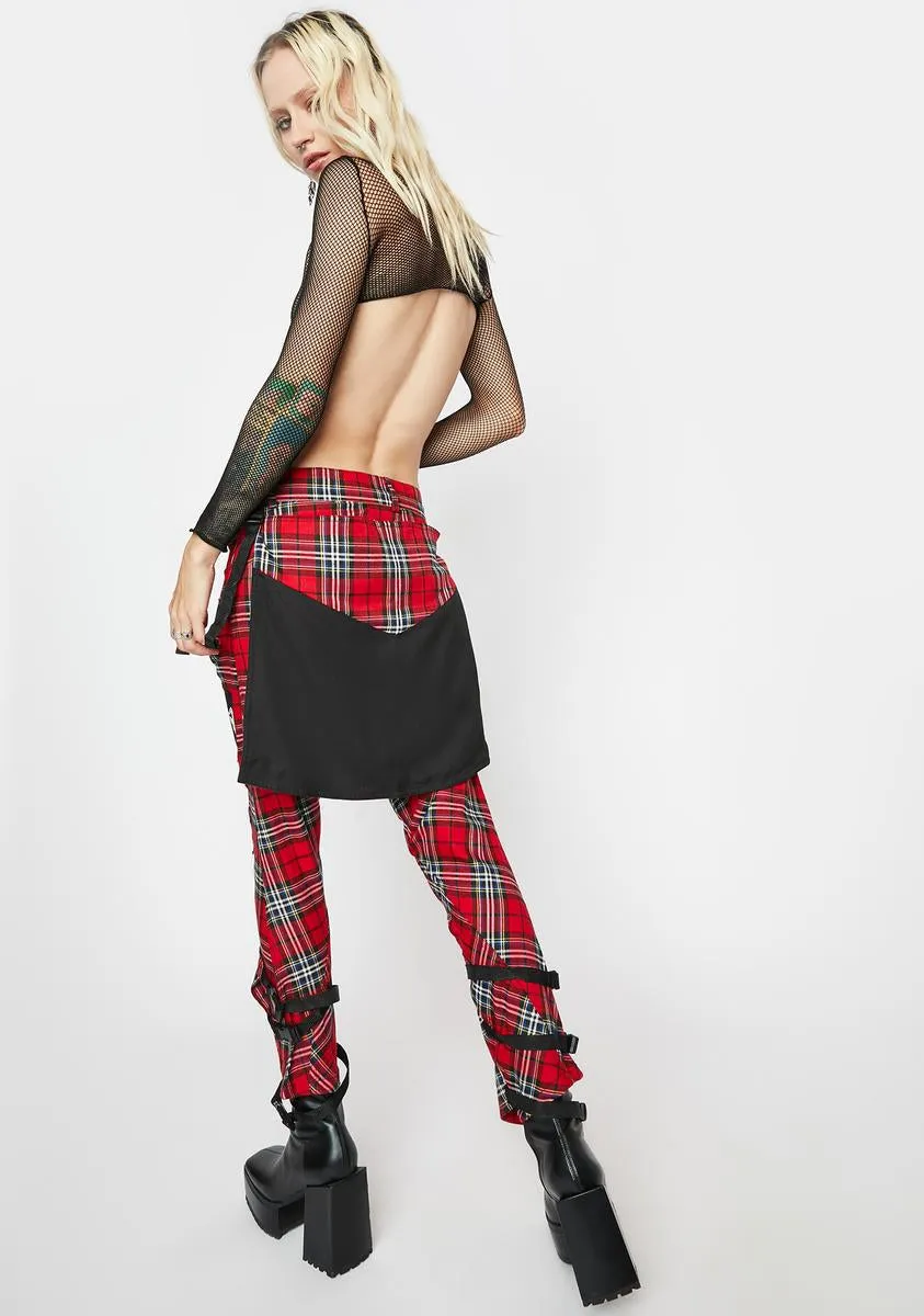 Hot Tartan Patch Clip Pants sold by Dolls Kill product image thumbnail 4