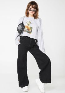 Seriously Graphic Cropped Sweater sold by Dolls Kill
