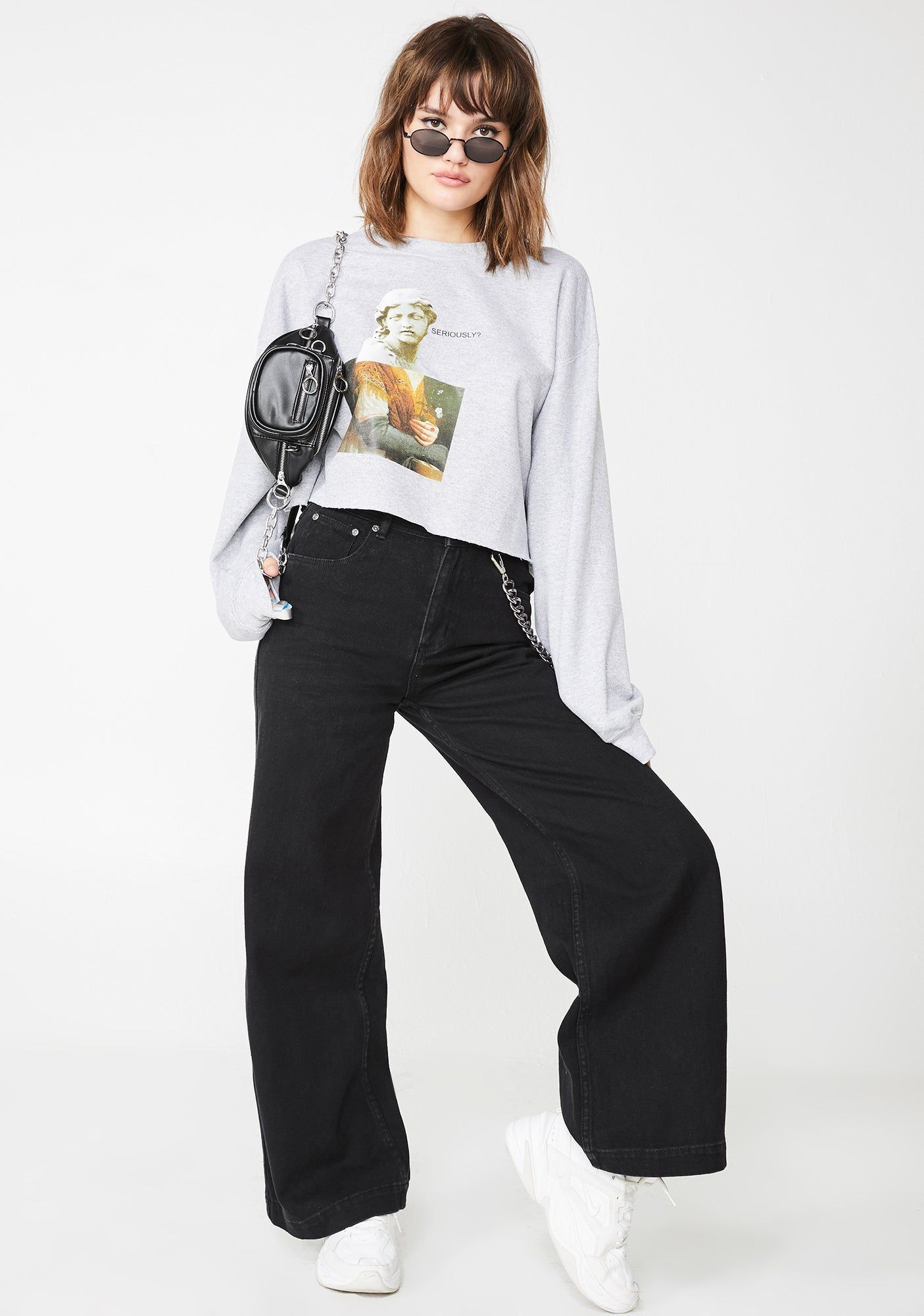 Seriously Graphic Cropped Sweater sold by Dolls Kill product image thumbnail 3