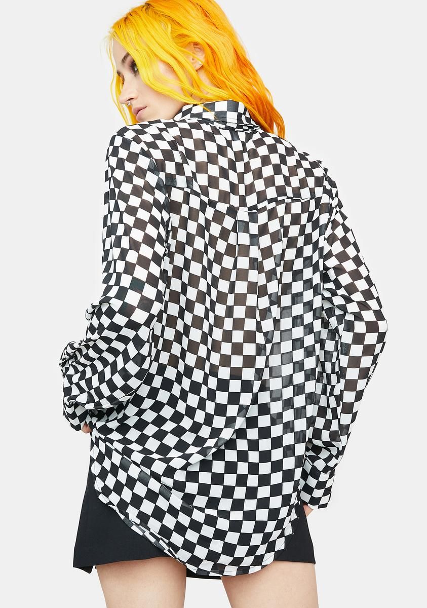 Check Yourself First Button Up Shirt sold by Dolls Kill product image thumbnail 4