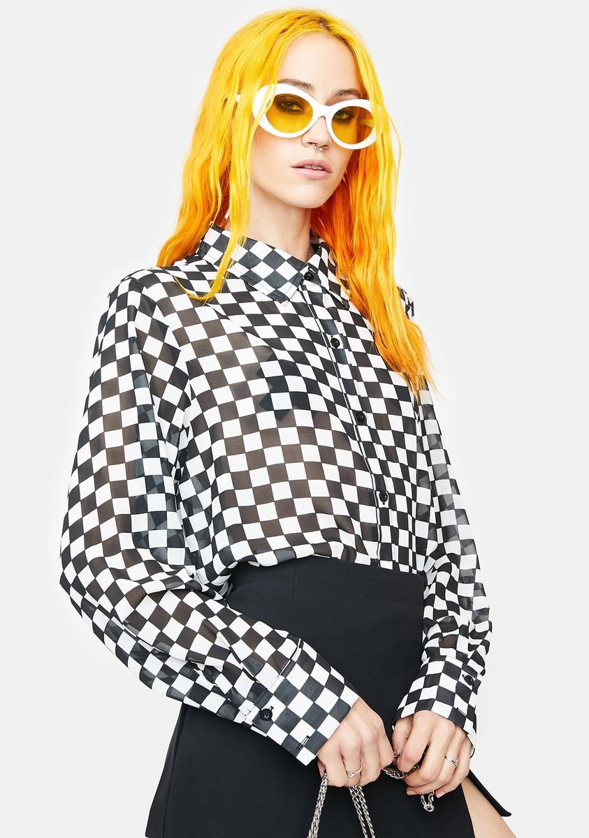 Check Yourself First Button Up Shirt sold by Dolls Kill product image thumbnail 2