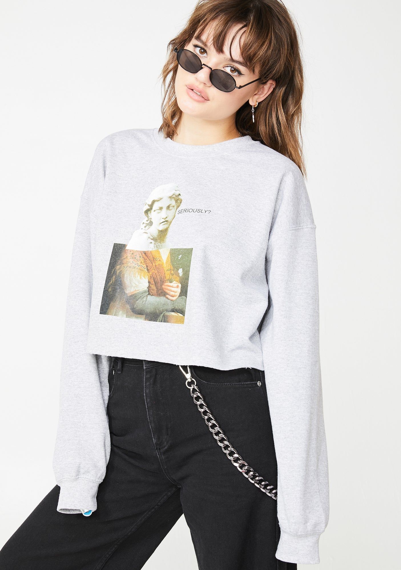 Seriously Graphic Cropped Sweater sold by Dolls Kill product image thumbnail 2