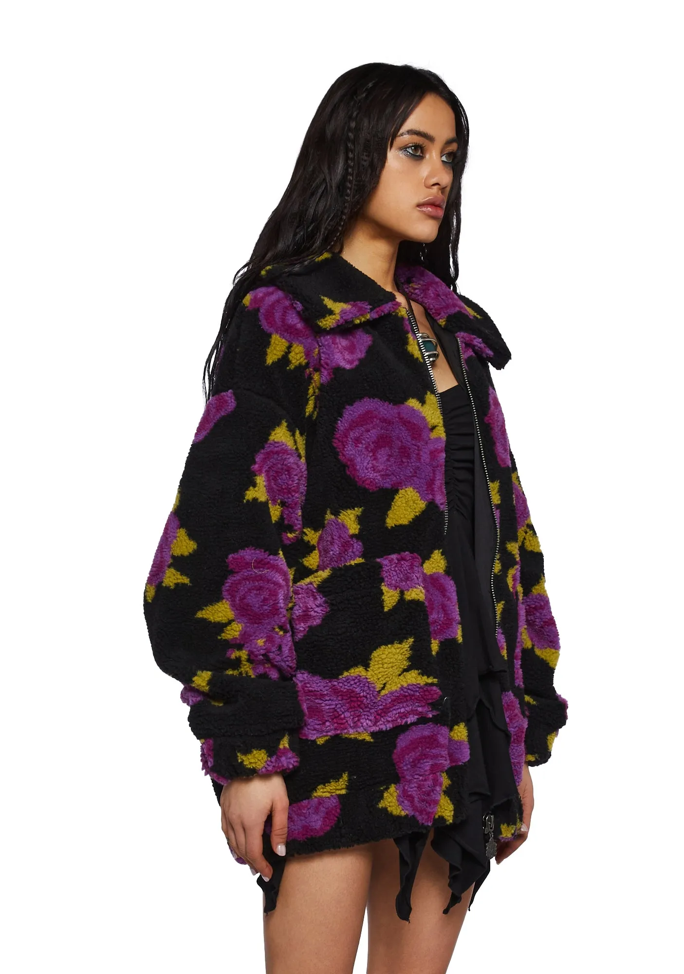 Loving Bloom Sherpa Jacket sold by Dolls Kill product image thumbnail 3