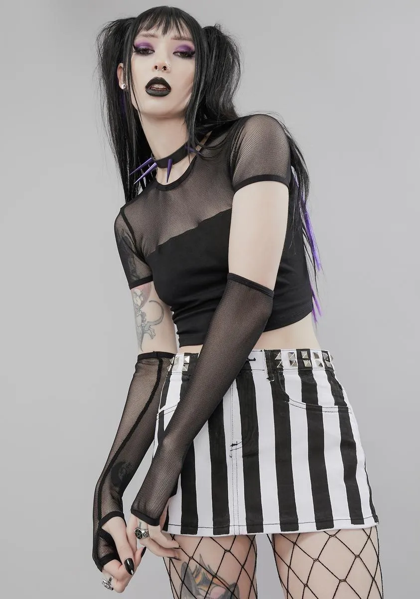Teen Tragedy Mesh Crop Top Set sold by Dolls Kill