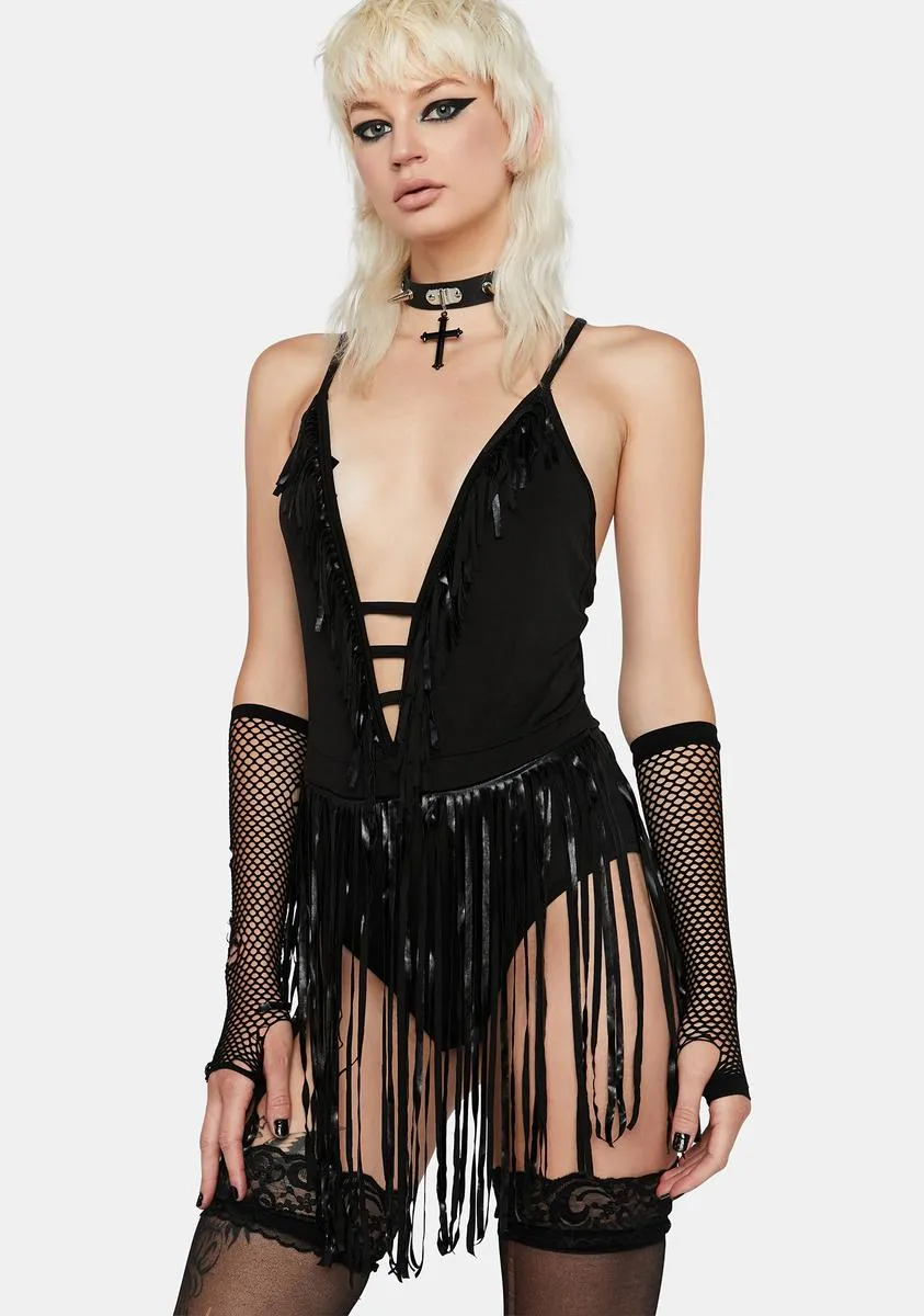 Dancing On My Own Fringe Bodysuit sold by Dolls Kill product image thumbnail 2